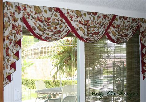 Lovely Floral Scarf Valance As Patio Door Window Treatments With Patio