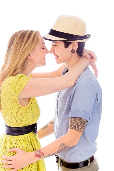 Lesbian Couple Rubbing Noses Stock Photos Free Royalty Free Stock