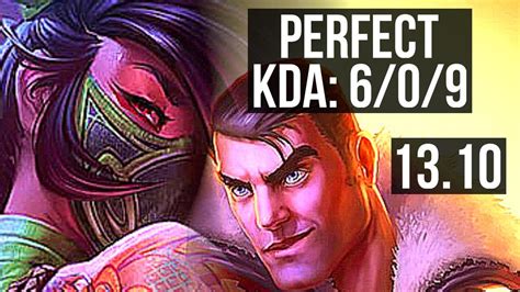 Akali Vs Jayce Mid 6 0 9 600 Games Dominating Kr Master 13