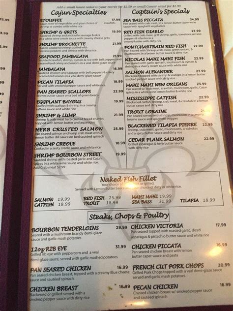 Menu At Bourbon Street Seafood Kitchen Pub Bar San Antonio Th St