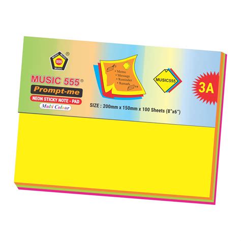 X Prompt Me Neon Multi Sticky Note Pad Bharani Industries