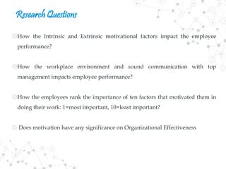 Impact Of Motivation On Employee Performance Ppt