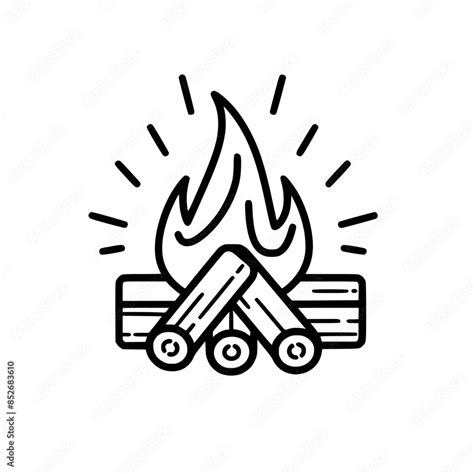 Flame Clipart Flame Silhouette Campfire Svg Bundle Camping Clipart