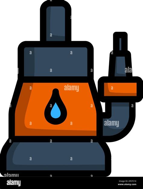 Submersible Water Pump Icon Editable Bold Outline With Color Fill