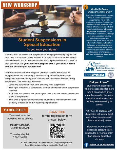 Student Suspensions in Special Education – TACONIC RESOURCES FOR