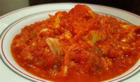 Revuelto De Pescado Con Tomate Receta R Pida