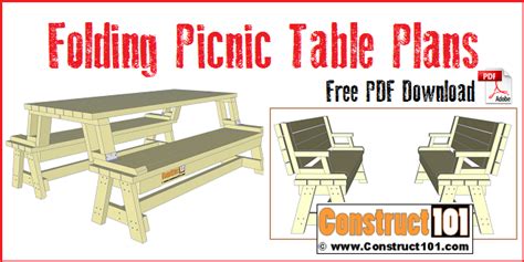 Diy Folding Bench Picnic Table Plans - Diy Projects