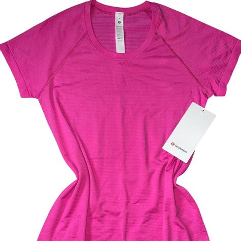 Hot Pink Lululemon Swiftly Tech Short Sleeve Shirt Depop