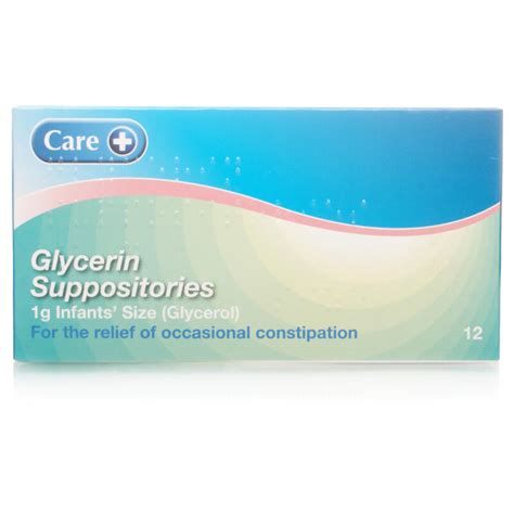 Glycerin Glycerol Suppositories Bp 1g Infants Chemist Direct