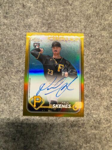 Topps Chrome Update Paul Skenes Gold Refactor Auto Rc Pirates