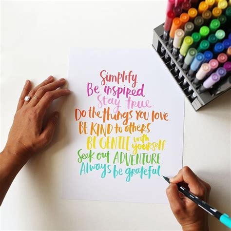 Handlettering By Amy Tangerine Using Tombow Dual Brush Pens Hand