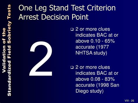 Ppt Nhtsa Standardized Field Sobriety Test Sfst Interpretation