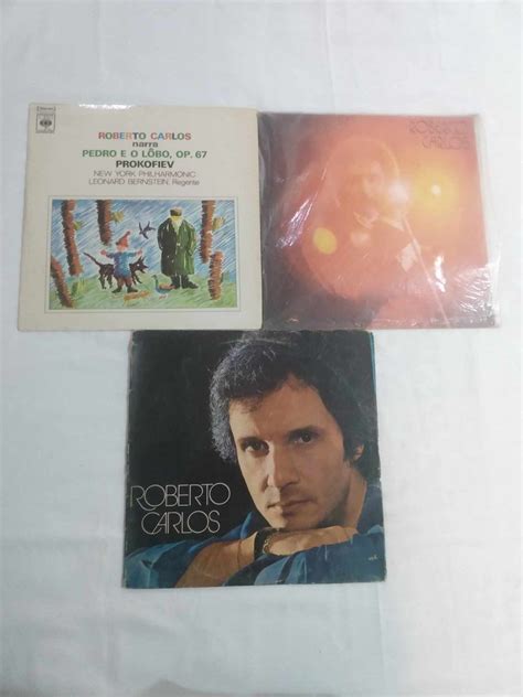 3 Lp Vinil Roberto Carlos Década de 70 Cbs Ótimo Estado Item de