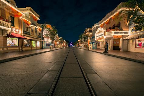 Disneyland Main Street At Night Disneyland Main Street Cinema #157,