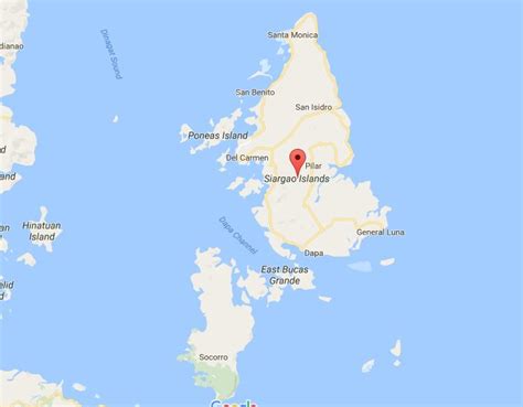 Map Siargao Island Philippines Map Of Montana