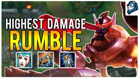 HIGHEST DAMAGE RUMBLE TOP Climb To Masters League Of Legends YouTube