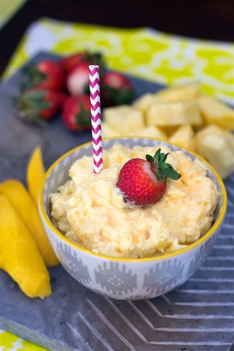 Pina Colada Fruit Dip Just Throw Everything In A Bowl And Mix It With