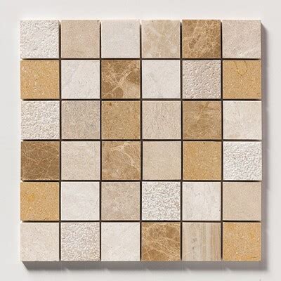 Delicate Beige Polished Basket Weave Marble Mosaic 12x12x3 8 Marble