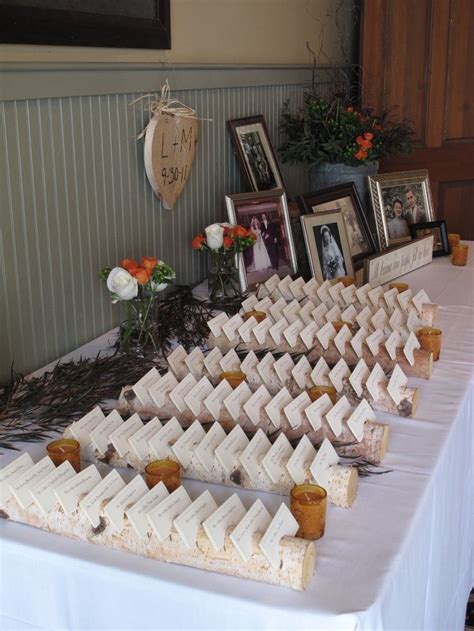 Wedding Place Card Display Ideas Birch Tree Place Card Display