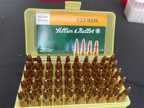 Lot Hard Case Of 50 Sellier And Bellot 223 Rem Rounds