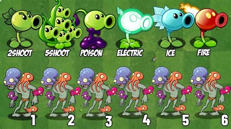 PvZ 2 Challenge How Many Plants Can Defeat 99 Octo Zombie With 5