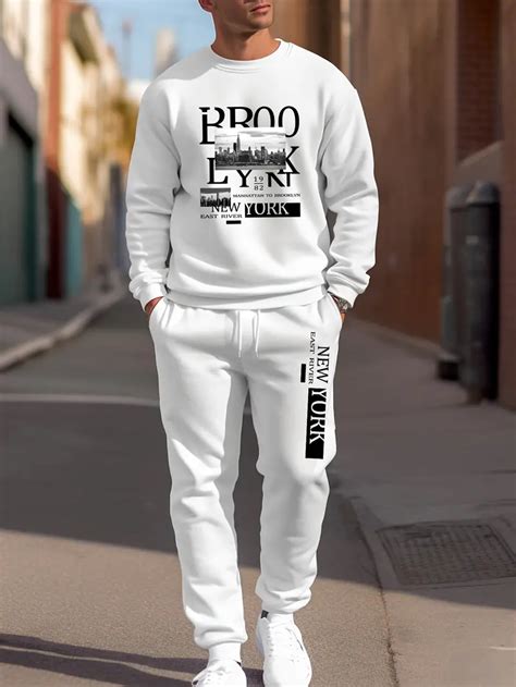 Mens Simple Style Casual Pajamas Sets Fashion Letter Temu Canada