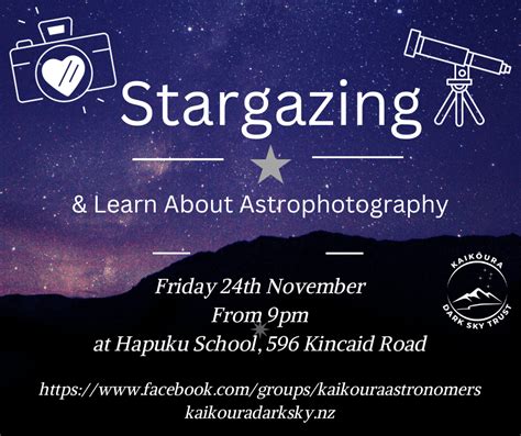 November Stargazing And Astrophotography Kaikōura Dark Sky Trust