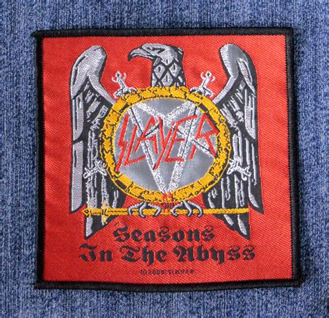 Slayer Red Seasons In The Abyss Sew On Patch Vancouver Rock Shop