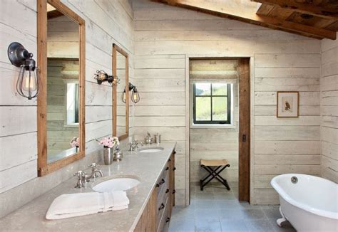 Rustic Bathroom With Barnwood Walls A Photo Of The Bridger Residence