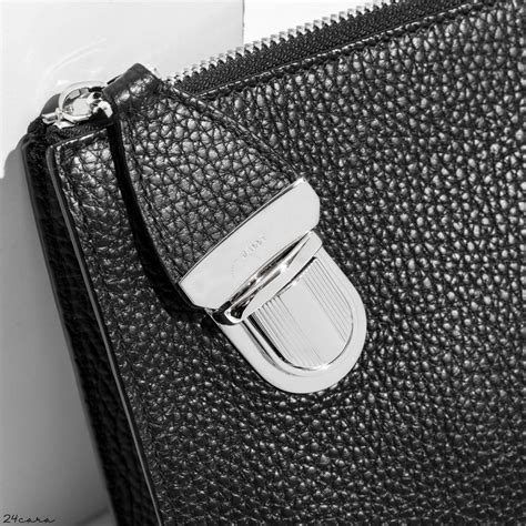 Bally Mens Leather Clutch Bag In Black Cara