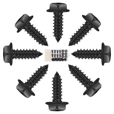 Amazon License Plate Screw Kit Suciibo Sets Premium Black