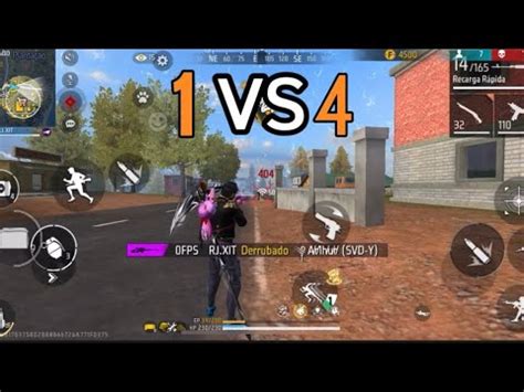 FIQUEI 4 DE VIDA E IMPRESSIONEI TODOS NO SOLO VS SQUAD FREE FIRE