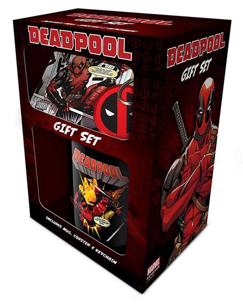 Set Deadpool Mug sous verre et porte clés 3932