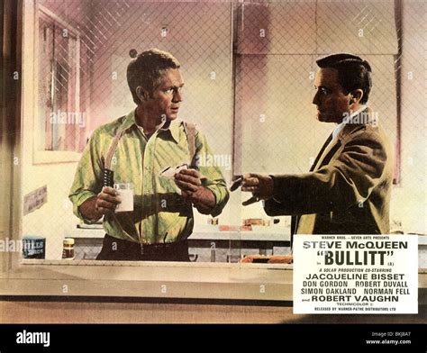 Bullitt 1968 Steve Mcqueen Robert Vaughn Bull 001 Foh Stock Photo