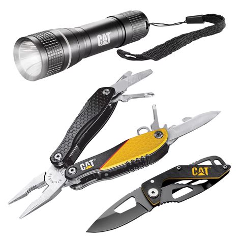 Caterpillar Cat Multi-Tool, Knife & Flashlight Set - dealepic