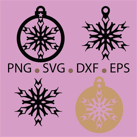 Snowflake Ornament Svg Snowflake Svg Ornament Svg Christmas Etsy