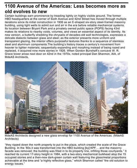 Behind the Design: 1100 Avenue of the Americas — MdeAS Architects