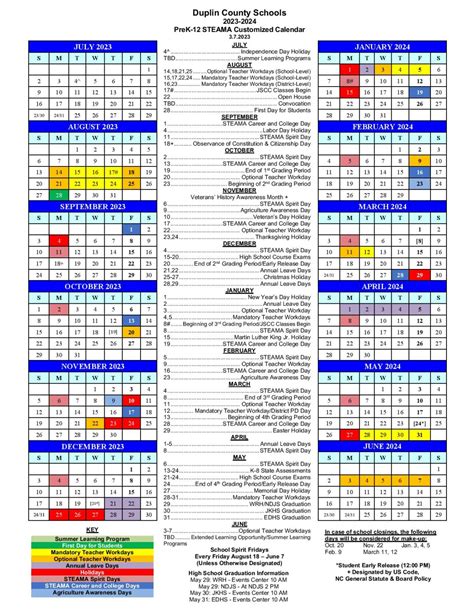 Duplin County Schools Calendar 2024 North Carolina