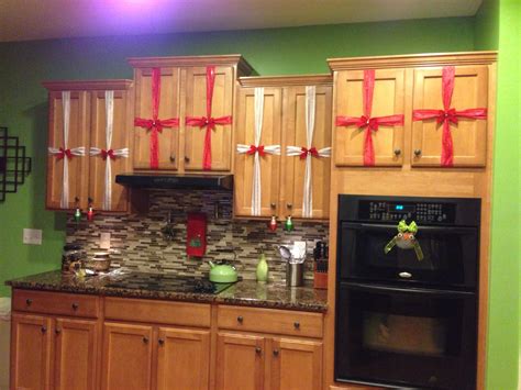 Christmas Present Cabinets Dollar Store Ribbon And Bows All Things