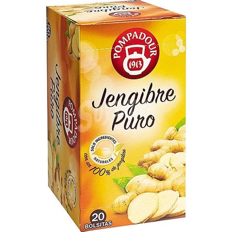 Pompadour Infusión de jengibre puro Estuche 20 bolsitas