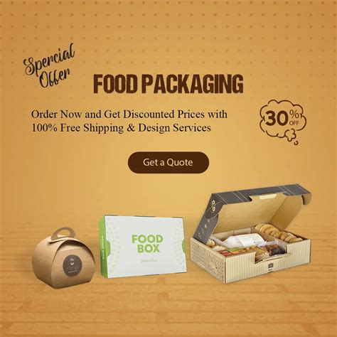 Get Custom Food Boxes Printed Packaging Wholesale Free Designing