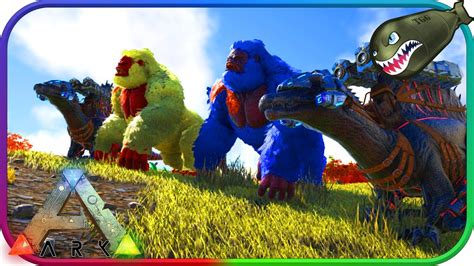 Ark Survival Evolved Quad Megapithecus Tames Spinebreaker Battle And Tame 9 Modded Ark