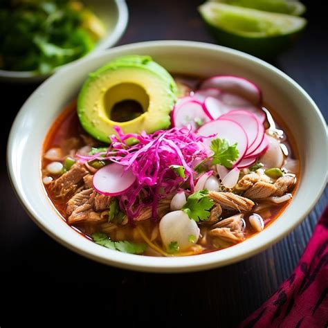 Premium Ai Image Pozole Hearty Mexican Soup With Hominy And Pork