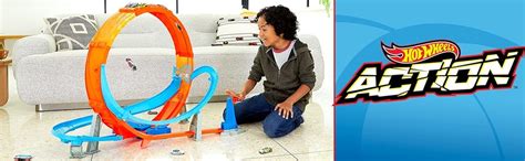 Hot Wheels Massive Loop Mayhem Track Set With Huge 28 Inch Tall Track