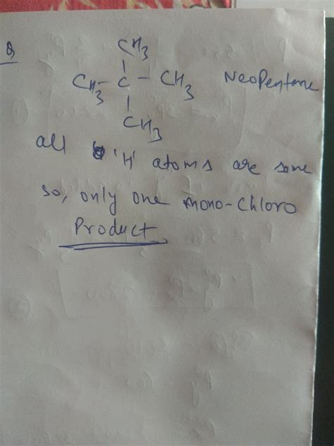 1 OLUTION B Previous Years Questions The Alkane That Gives Only One