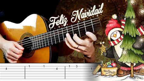 FELIZ NAVIDAD Guitar Tab Easy Tutorial Cover YouTube