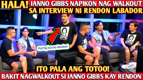 Ang Katutuhanan Sa PagWalkout Ni Janno Gibbs Sa Interview Ni Rendon