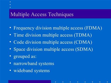 Multiplexing And Multiple Access