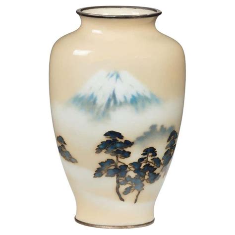 Large Bulbous Blue Japanese Cloisonné Vase For Sale At 1stdibs