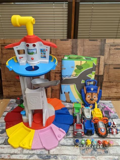 PAW PATROL MY Size Lookout Tower With Pups Vehicles Ryder And Extras